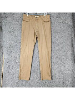 Goodthreads Pants Mens 32x34 Brown Stretch Mid Rise Slim